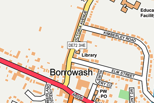 Map of BARROWASH CATERING LTD at local scale