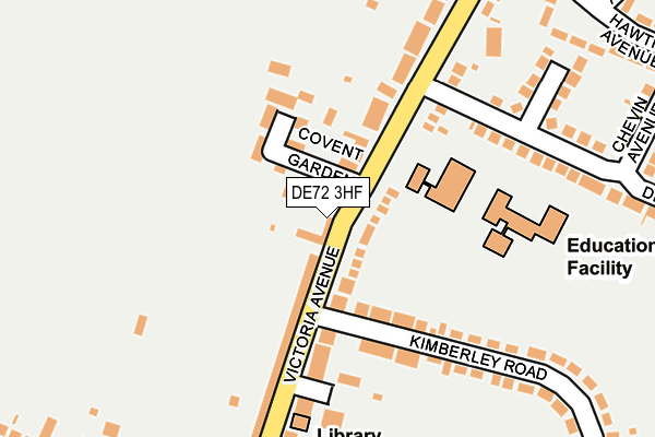 DE72 3HF map - OS OpenMap – Local (Ordnance Survey)