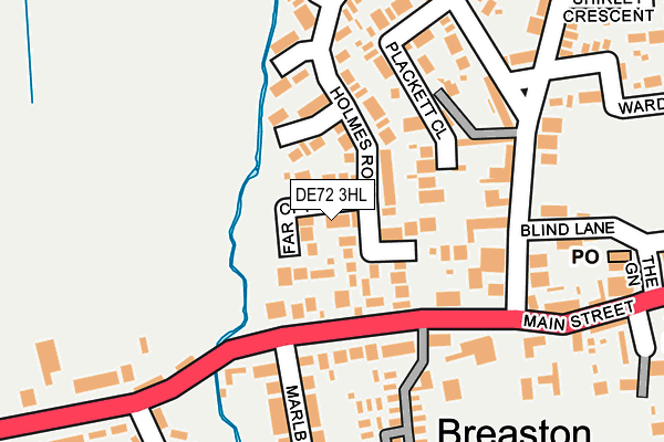 DE72 3HL map - OS OpenMap – Local (Ordnance Survey)