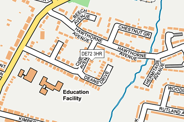 DE72 3HR map - OS OpenMap – Local (Ordnance Survey)