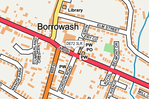 DE72 3LR map - OS OpenMap – Local (Ordnance Survey)