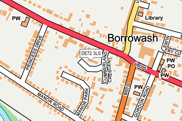 DE72 3LS map - OS OpenMap – Local (Ordnance Survey)