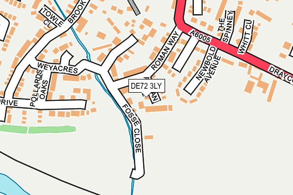 DE72 3LY map - OS OpenMap – Local (Ordnance Survey)