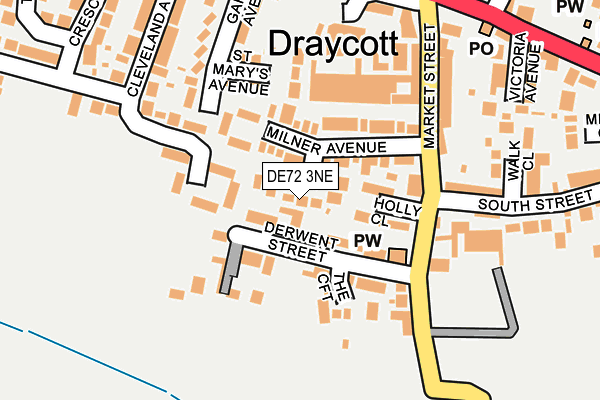 DE72 3NE map - OS OpenMap – Local (Ordnance Survey)