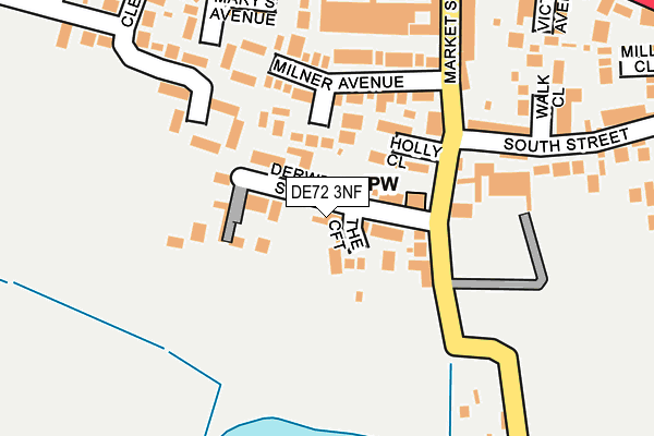 DE72 3NF map - OS OpenMap – Local (Ordnance Survey)