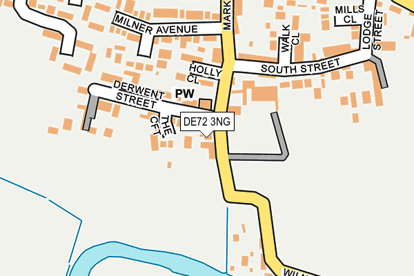 DE72 3NG map - OS OpenMap – Local (Ordnance Survey)