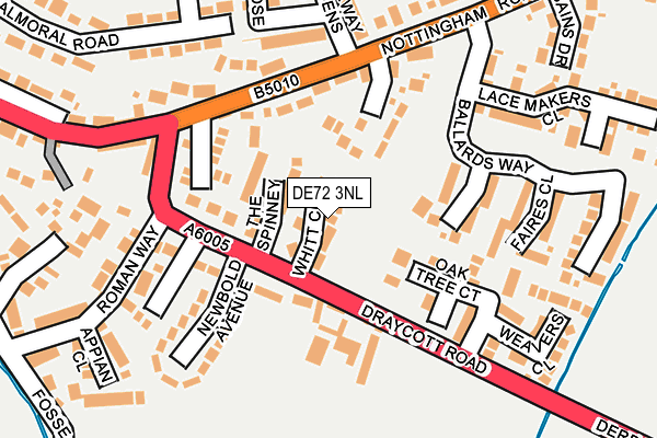 DE72 3NL map - OS OpenMap – Local (Ordnance Survey)