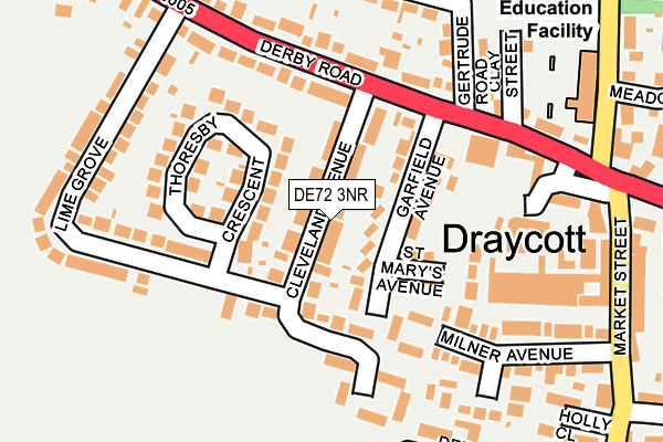 DE72 3NR map - OS OpenMap – Local (Ordnance Survey)