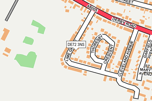 DE72 3NS map - OS OpenMap – Local (Ordnance Survey)