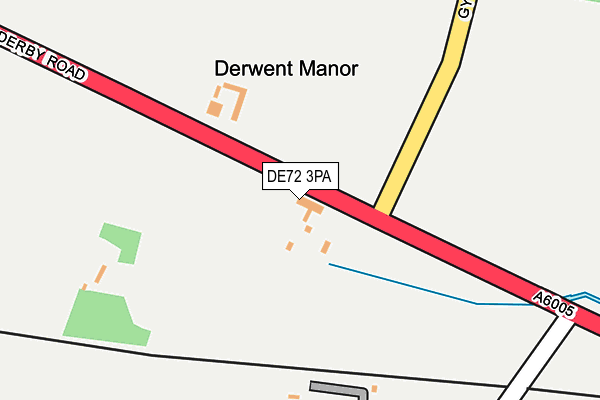 DE72 3PA map - OS OpenMap – Local (Ordnance Survey)