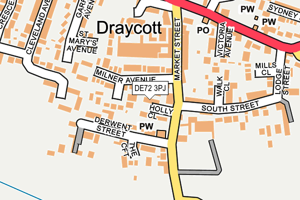 DE72 3PJ map - OS OpenMap – Local (Ordnance Survey)