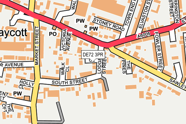 DE72 3PR map - OS OpenMap – Local (Ordnance Survey)