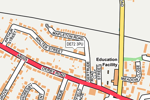 DE72 3PU map - OS OpenMap – Local (Ordnance Survey)