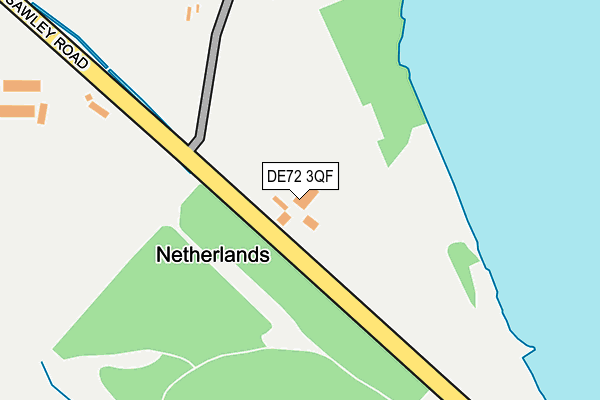 DE72 3QF map - OS OpenMap – Local (Ordnance Survey)