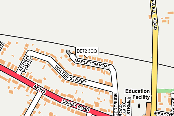 DE72 3QQ map - OS OpenMap – Local (Ordnance Survey)
