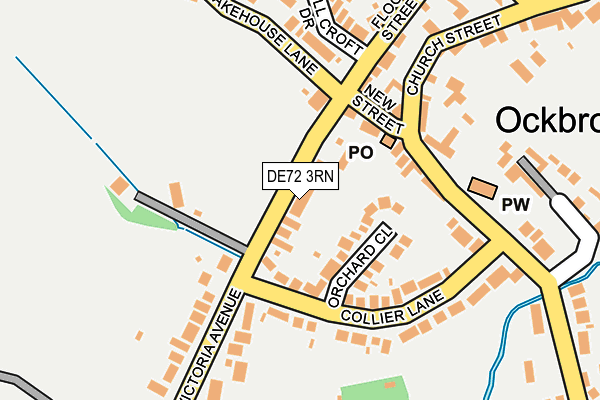 DE72 3RN map - OS OpenMap – Local (Ordnance Survey)
