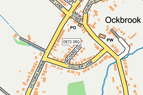 DE72 3RQ map - OS OpenMap – Local (Ordnance Survey)