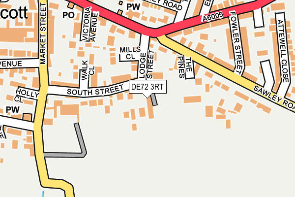 DE72 3RT map - OS OpenMap – Local (Ordnance Survey)