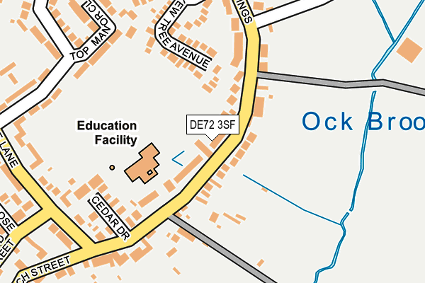 DE72 3SF map - OS OpenMap – Local (Ordnance Survey)