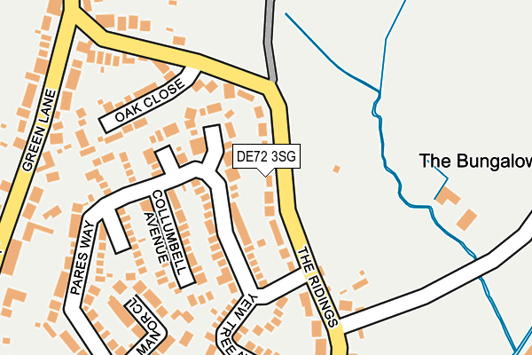 DE72 3SG map - OS OpenMap – Local (Ordnance Survey)
