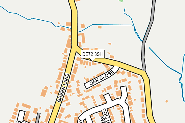 DE72 3SH map - OS OpenMap – Local (Ordnance Survey)