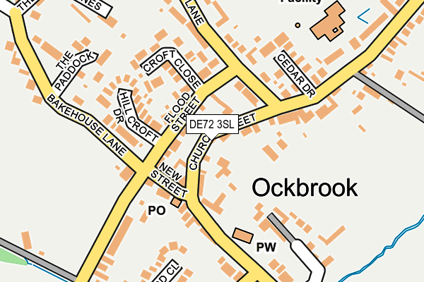 DE72 3SL map - OS OpenMap – Local (Ordnance Survey)