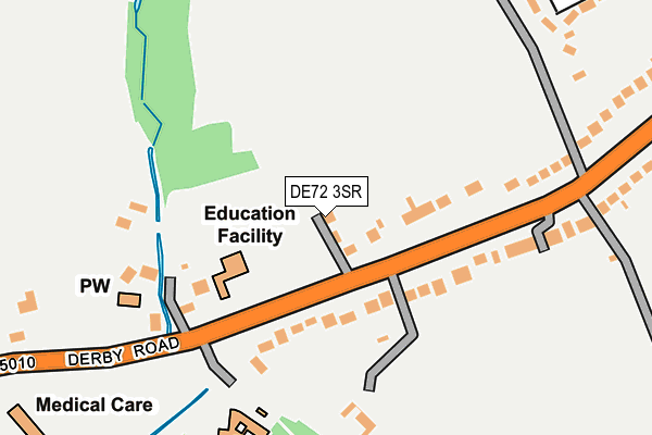 DE72 3SR map - OS OpenMap – Local (Ordnance Survey)