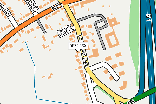 DE72 3SX map - OS OpenMap – Local (Ordnance Survey)