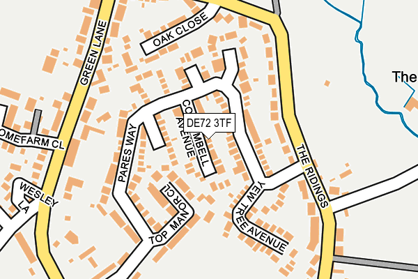DE72 3TF map - OS OpenMap – Local (Ordnance Survey)