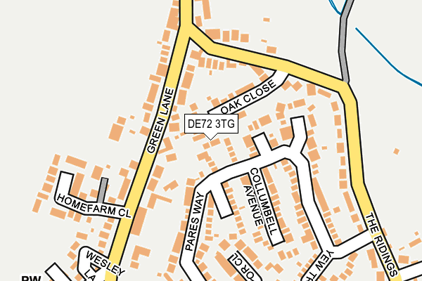 DE72 3TG map - OS OpenMap – Local (Ordnance Survey)