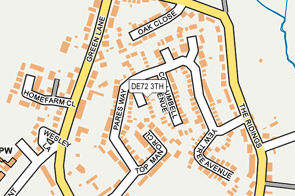 DE72 3TH map - OS OpenMap – Local (Ordnance Survey)