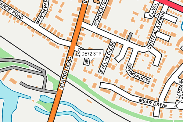 DE72 3TP map - OS OpenMap – Local (Ordnance Survey)