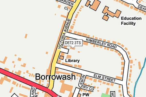 DE72 3TS map - OS OpenMap – Local (Ordnance Survey)