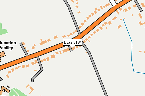 DE72 3TW map - OS OpenMap – Local (Ordnance Survey)