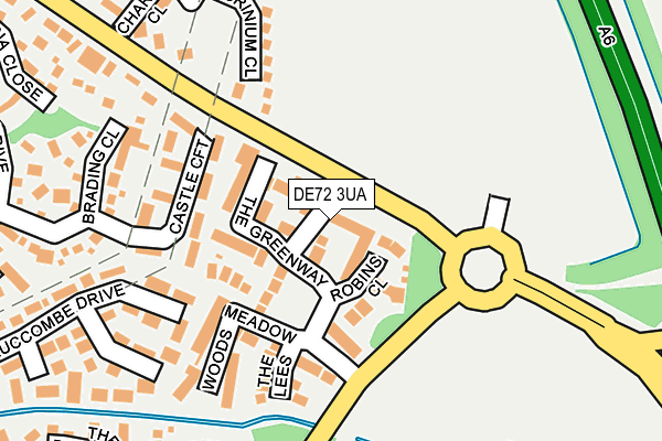 DE72 3UA map - OS OpenMap – Local (Ordnance Survey)