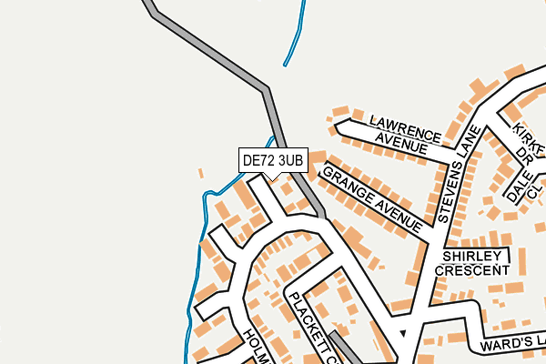 DE72 3UB map - OS OpenMap – Local (Ordnance Survey)