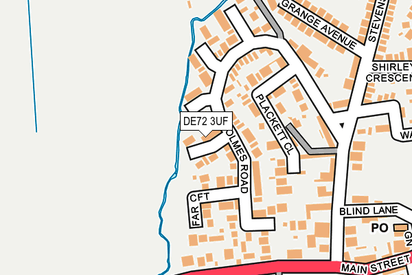 DE72 3UF map - OS OpenMap – Local (Ordnance Survey)