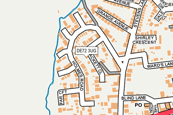 DE72 3UG map - OS OpenMap – Local (Ordnance Survey)