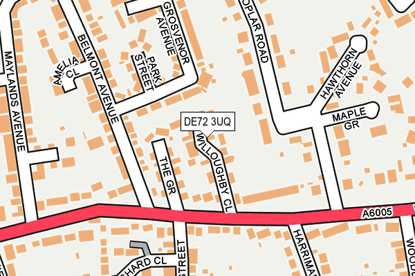 DE72 3UQ map - OS OpenMap – Local (Ordnance Survey)