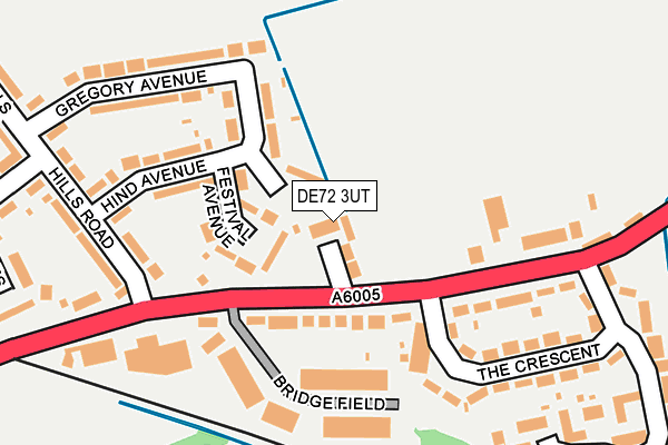 DE72 3UT map - OS OpenMap – Local (Ordnance Survey)