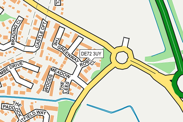 DE72 3UY map - OS OpenMap – Local (Ordnance Survey)