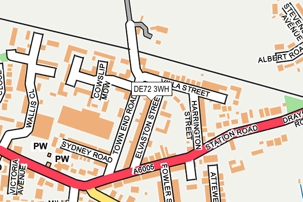 DE72 3WH map - OS OpenMap – Local (Ordnance Survey)