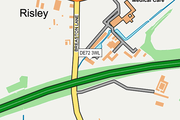 DE72 3WL map - OS OpenMap – Local (Ordnance Survey)