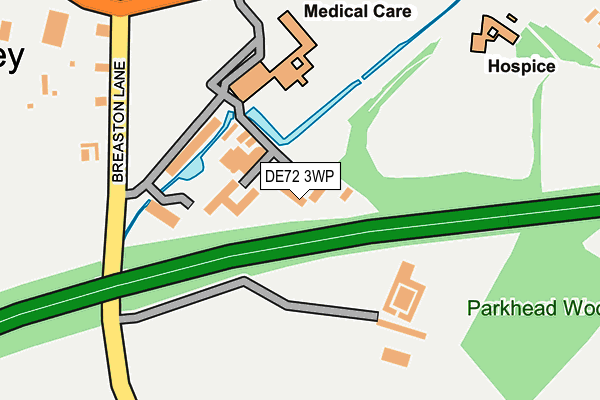 DE72 3WP map - OS OpenMap – Local (Ordnance Survey)