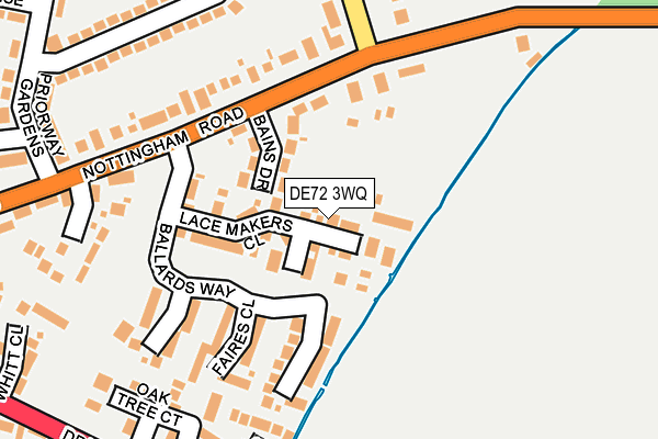 DE72 3WQ map - OS OpenMap – Local (Ordnance Survey)