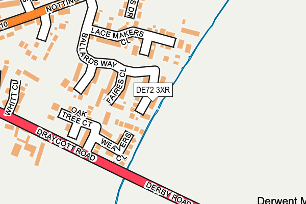 DE72 3XR map - OS OpenMap – Local (Ordnance Survey)