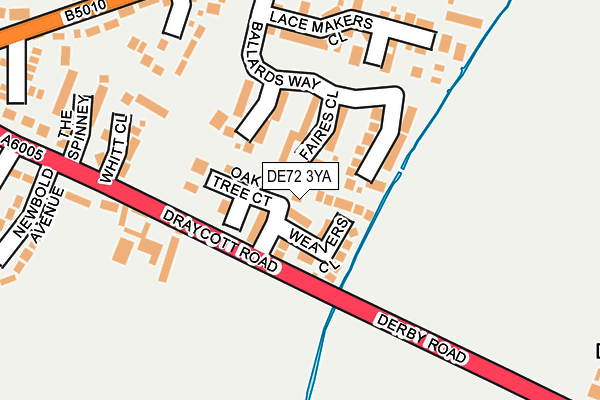 DE72 3YA map - OS OpenMap – Local (Ordnance Survey)
