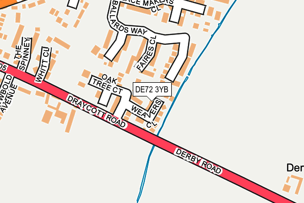 DE72 3YB map - OS OpenMap – Local (Ordnance Survey)