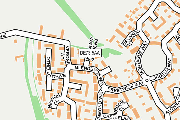 DE73 5AA map - OS OpenMap – Local (Ordnance Survey)