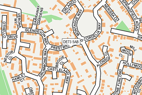 DE73 5AB map - OS OpenMap – Local (Ordnance Survey)